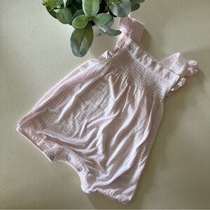 Angel Dear smocked front overall shortie